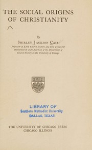 Cover of: The social origins of Christianity