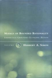 Cover of: Models of Bounded Rationality, Vol. 3 by Herbert A. Simon
