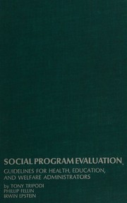 Cover of: Social program evaluation by Tony Tripodi, Tony Tripodi