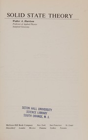 Solid State Theory cover