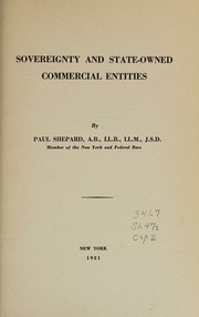 Cover of: Sovereignty and state-owned commercial entities