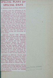 Cover of Special plays for special days by Mildred Hark