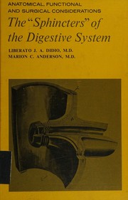 Cover of The sphincters of the digestive systems by liberato j. a. didio