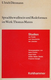 Cover of: Sprachbewusstsein und Redeformen im Werk Thomas Manns