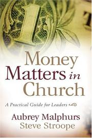 Cover of: Money Matters in Church: A Practical Guide for Leaders