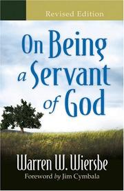 Cover of: On Being a Servant of God by Warren W. Wiersbe