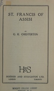 Cover of: St. Francis of Assisi, (Half-title: Hodder and Stoughton's people's library. General editor: S. Dark)