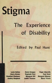 Cover of: Stigma: the experience of disability