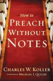 Cover of: How to Preach without Notes by Charles W. Koller