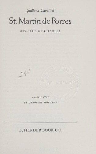 St. Martin de Porres, apostle of charity