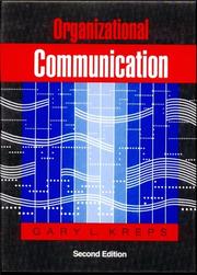 Cover of: Organizational communication: theory and practice