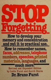 Cover of Stop forgetting by bruno fürst