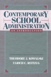 Cover of: Contemporary school administration: an introduction