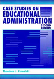 Cover of: Case studies on educational administration