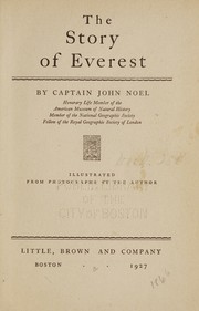 The story of Everest by J. B. L. Noel