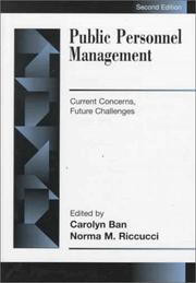 Cover of: Public Personnel Management: Current Concerns, Future Challenges (2nd Edition)