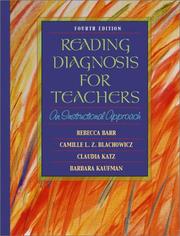 Cover of: Reading diagnosis for teachers by Rebecca Barr ... [et al.].