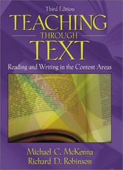 Cover of: Teaching Through Text by Michael C. McKenna, Richard D. Robinson, Michael C. McKenna, Richard D. Robinson