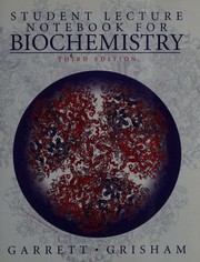Cover of: Student lecture notebook for Biochemistry