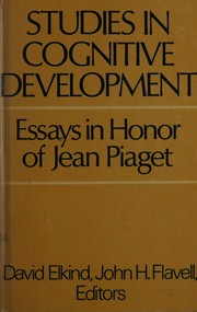 Cover of: Studies in Cognitive Development