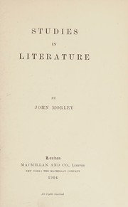 Cover of: Studies In Literature