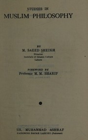 Cover of: Studies in Muslim philosophy