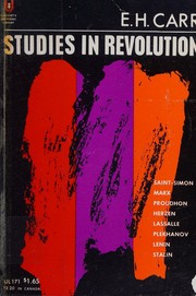 Cover of: Studies in revolution