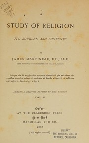 Cover of: A Study of Religion 