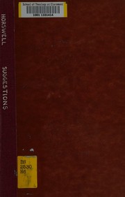 Cover of: Suggestions for the study of the English New Testament