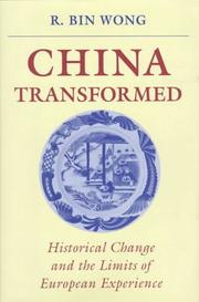 Cover of: China transformed: historical change and the limits of European experience