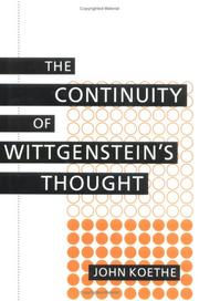Cover of: The continuity of Wittgenstein's thought