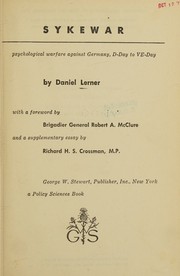 Cover of: Sykewar by Lerner, Daniel., Lerner, Daniel.