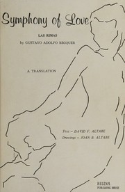 Cover of: Symphony of love: Las Rimas; a translation