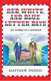 Cover of: Red, white, and blue letter days: an American calendar