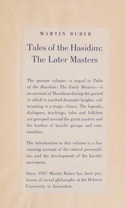Cover of: Tales of the Hasidim: The Later Masters