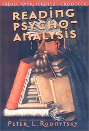 Cover of: Reading Psychoanalysis | Peter L. Rudnytsky