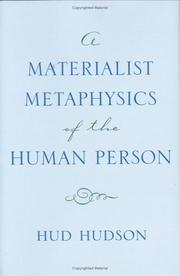 Cover of: A Materialist Metaphysics of the Human Person