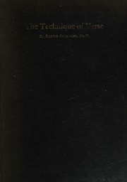 Cover of: The technique of verse