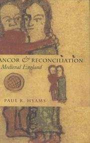 Cover of: Rancor & Reconciliation in Medieval England (Conjunctions of Religion & Power in the Medieval Past)