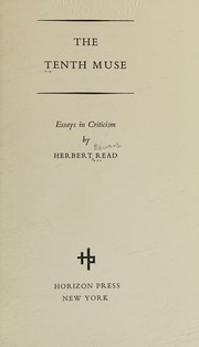 Cover of: The tenth muse;: Essays in criticism