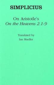 Cover of: On Aristotle's "On The Heavens 2.1-9" (Ancient Commentators on Aristotle)
