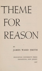 Front cover of Theme for Reason by James Ward Smith