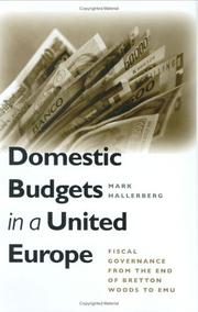 Domestic Budgets in a United Europe by Mark Hallerberg