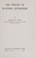 Cover of: The Theory of businees enterprise