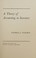 Cover of: A theory of accounting to investors.