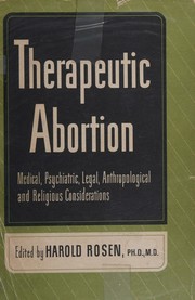 cover of Therapeutic Abortion