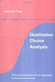 Cover of: Qualitative Choice Analysis by Kenneth Train, Kenneth Train