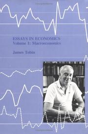 Cover of: Essays in economics by Tobin, James