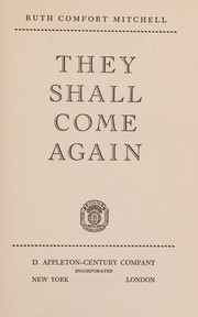 Cover of: They shall come again