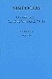 Cover of: On Aristotle's "On the Heavens 2.10-14" by Simplicius of Cilicia